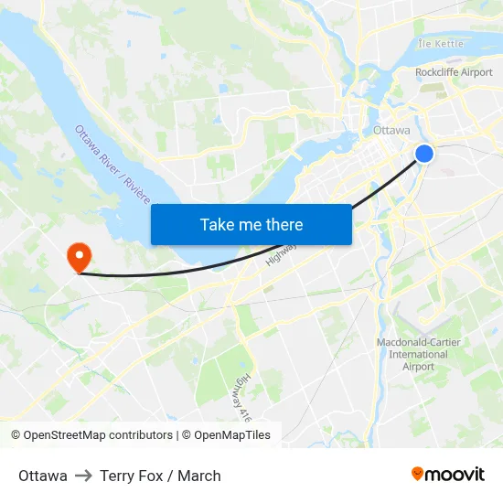 Ottawa to Terry Fox / March map