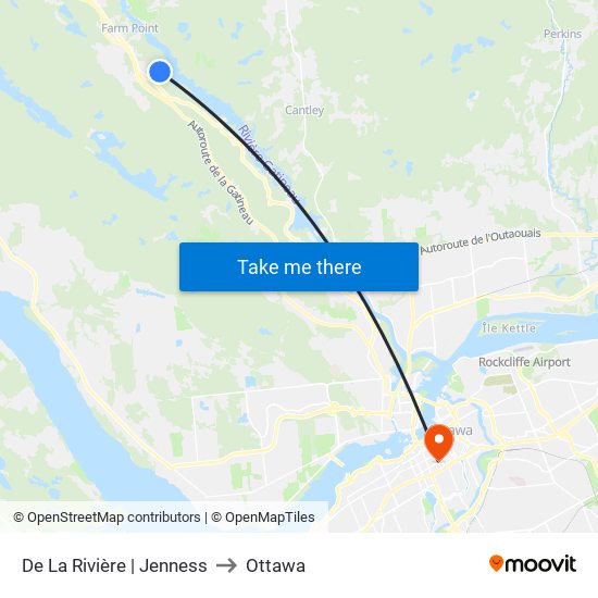 De La Rivière | Jenness to Ottawa map