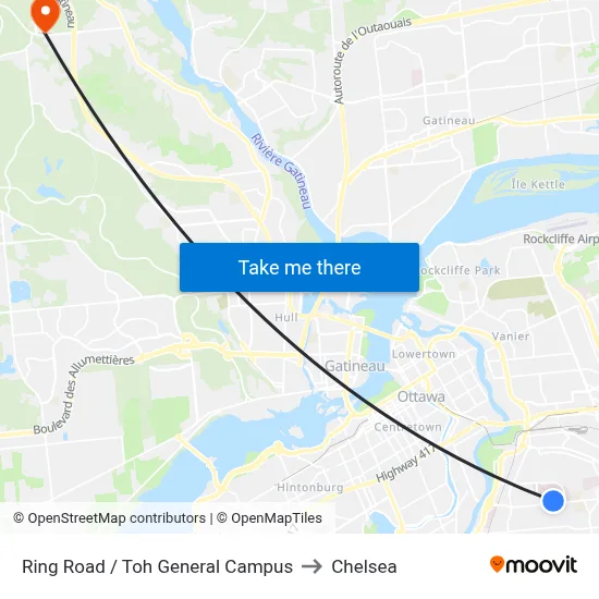 Ring Road / Toh General Campus to Chelsea map