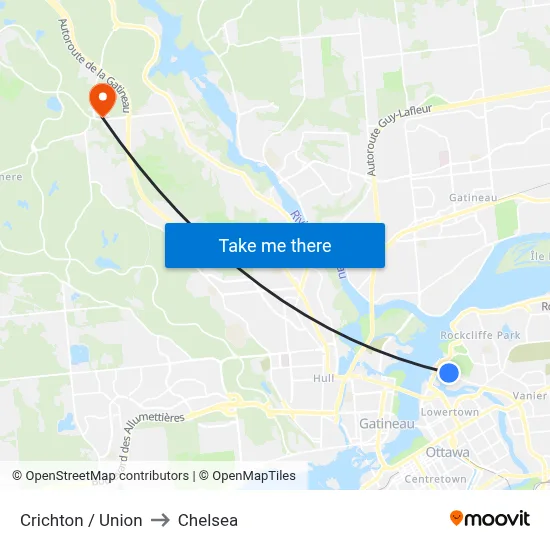 Crichton / Union to Chelsea map