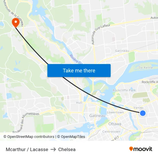 Mcarthur / Lacasse to Chelsea map