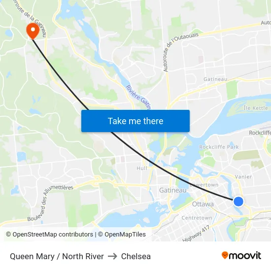 Queen Mary / North River to Chelsea map