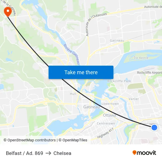 Belfast / Ad. 869 to Chelsea map