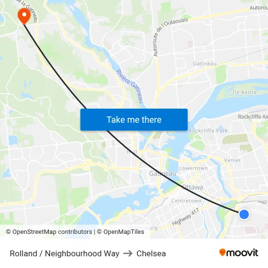 Rolland / Neighbourhood Way to Chelsea map