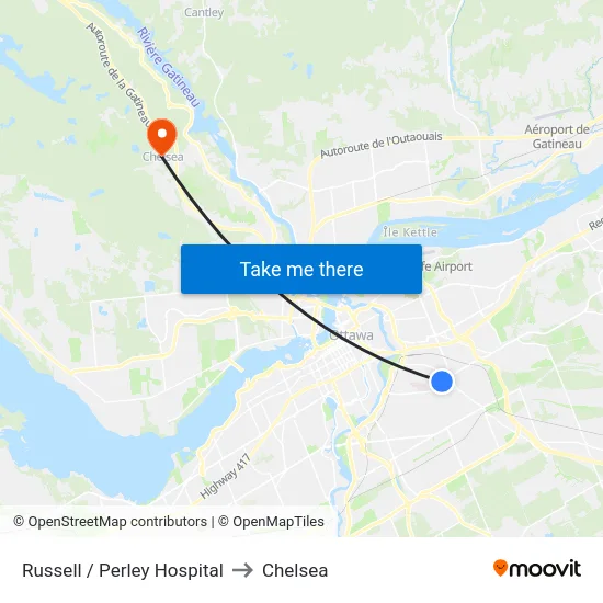 Russell / Perley Hospital to Chelsea map