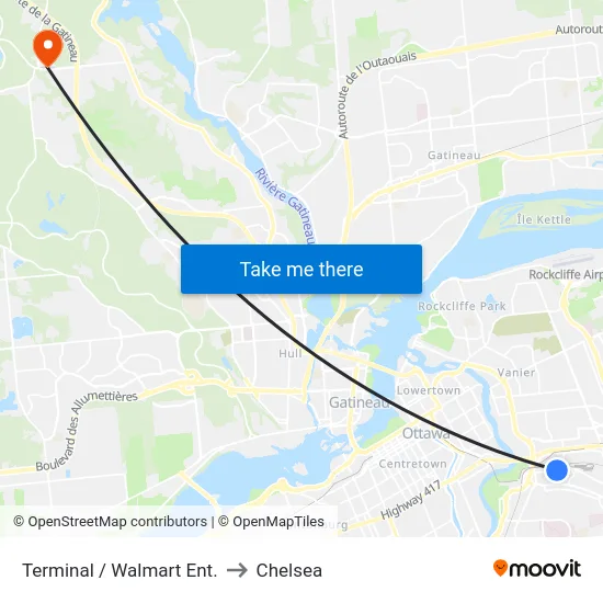 Terminal / Walmart Ent. to Chelsea map