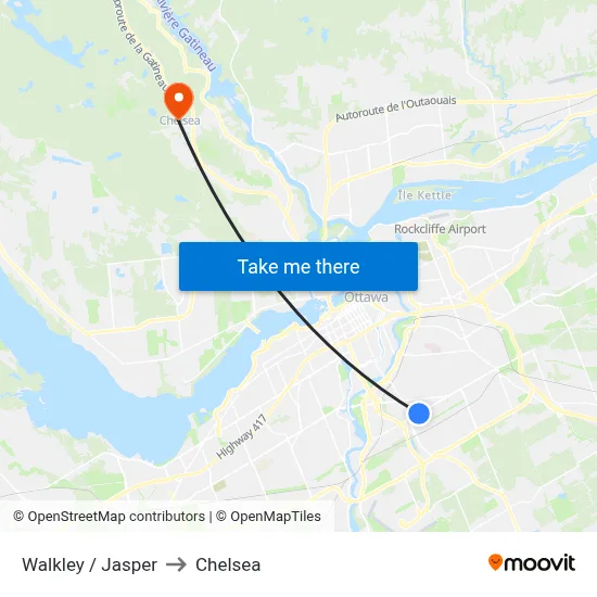 Walkley / Jasper to Chelsea map