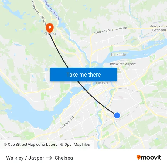 Walkley / Jasper to Chelsea map