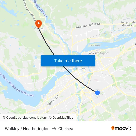 Walkley / Heatherington to Chelsea map