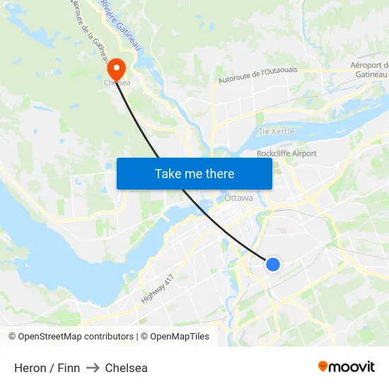 Heron / Finn to Chelsea map