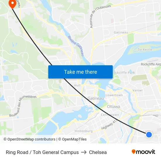 Ring Road / Toh General Campus to Chelsea map