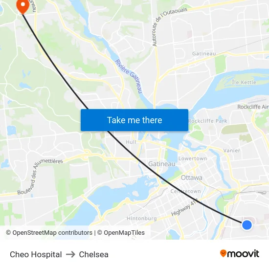 Cheo Hospital to Chelsea map