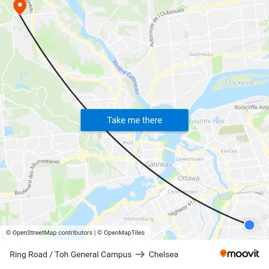 Ring Road / Toh General Campus to Chelsea map