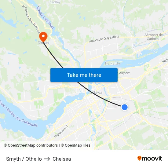 Smyth / Othello to Chelsea map