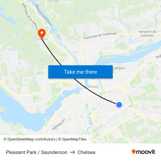 Pleasant Park / Saunderson to Chelsea map