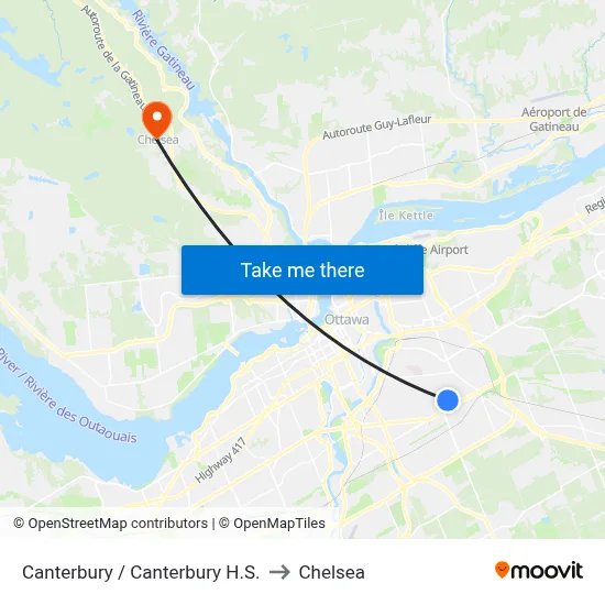 Canterbury / Canterbury H.S. to Chelsea map