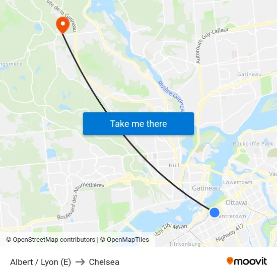Albert / Lyon (E) to Chelsea map