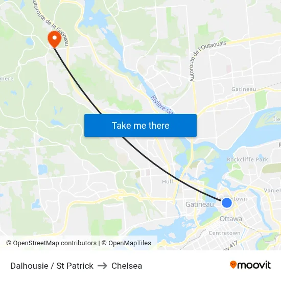 Dalhousie / St Patrick to Chelsea map