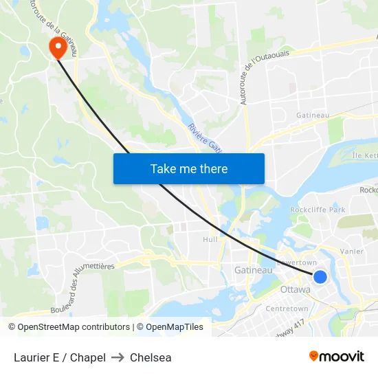 Laurier E / Chapel to Chelsea map