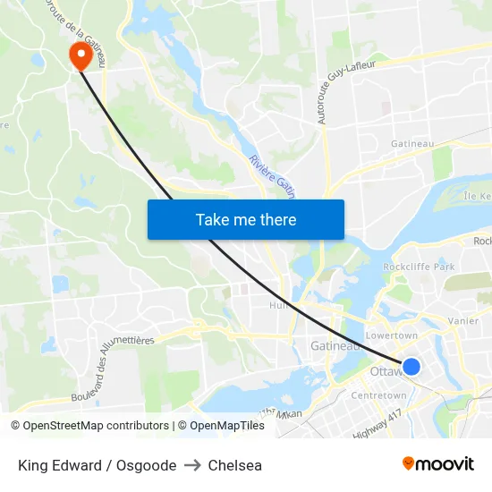 King Edward / Osgoode to Chelsea map