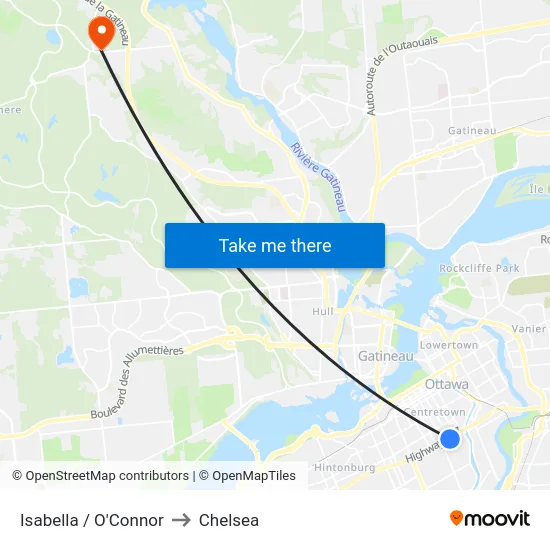 Isabella / O'Connor to Chelsea map