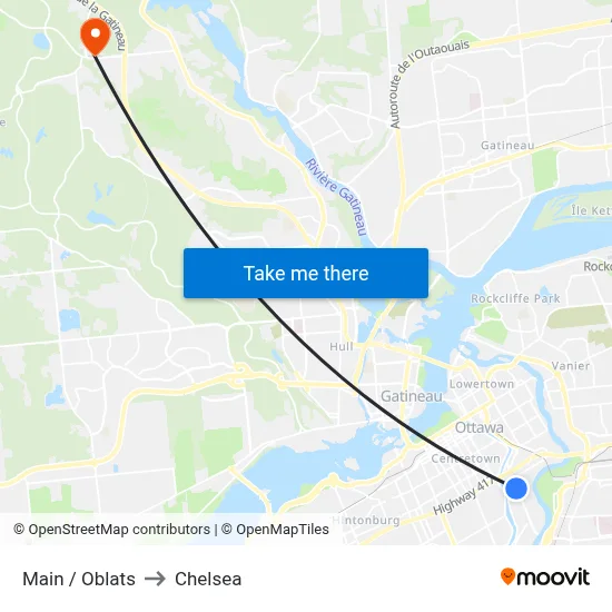 Main / Oblats to Chelsea map