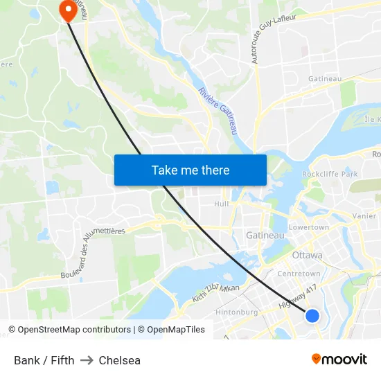 Bank / Fifth to Chelsea map
