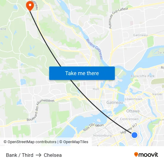 Bank / Third to Chelsea map