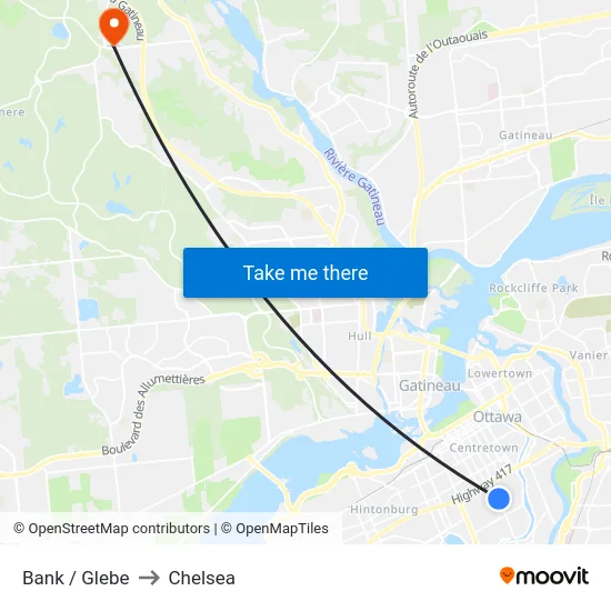 Bank / Glebe to Chelsea map