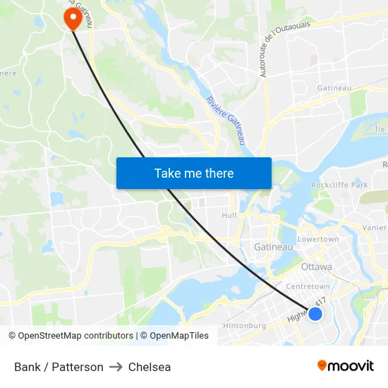 Bank / Patterson to Chelsea map