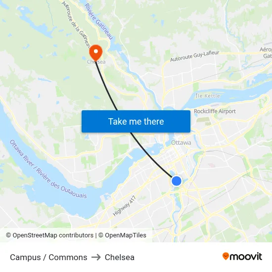 Campus / Commons to Chelsea map