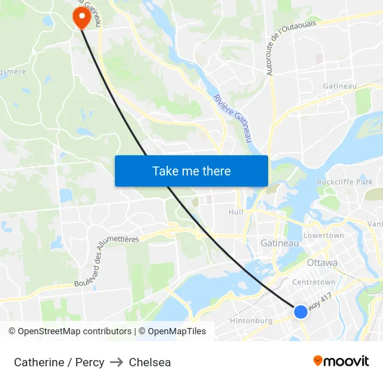 Catherine / Percy to Chelsea map