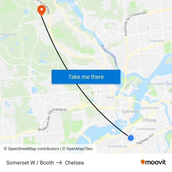 Somerset W / Booth to Chelsea map