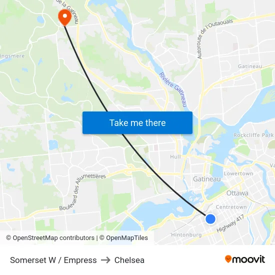 Somerset W / Empress to Chelsea map