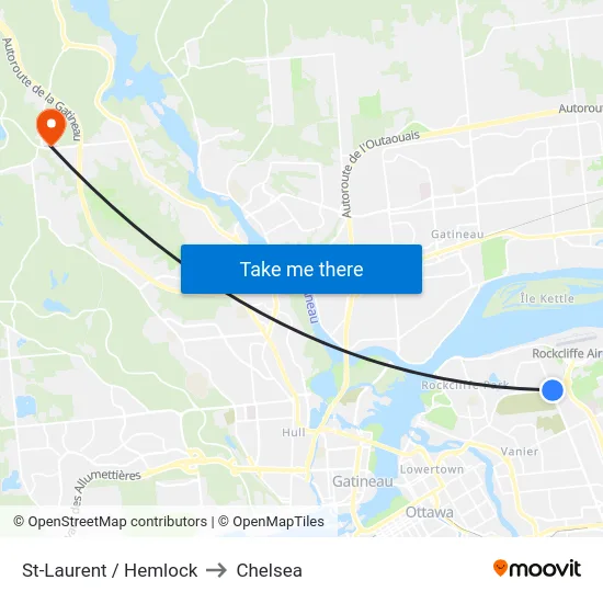 St-Laurent / Hemlock to Chelsea map