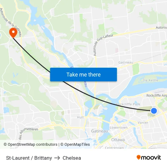 St-Laurent / Brittany to Chelsea map