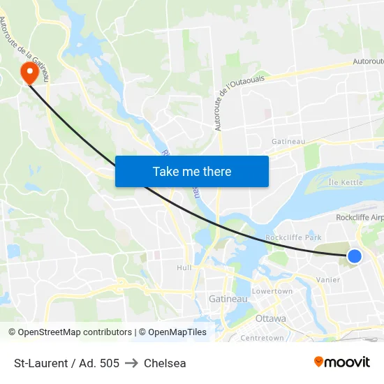 St-Laurent / Ad. 505 to Chelsea map