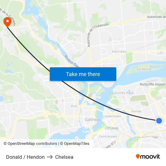Donald / Hendon to Chelsea map