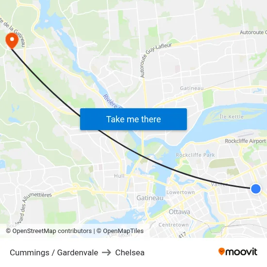 Cummings / Gardenvale to Chelsea map