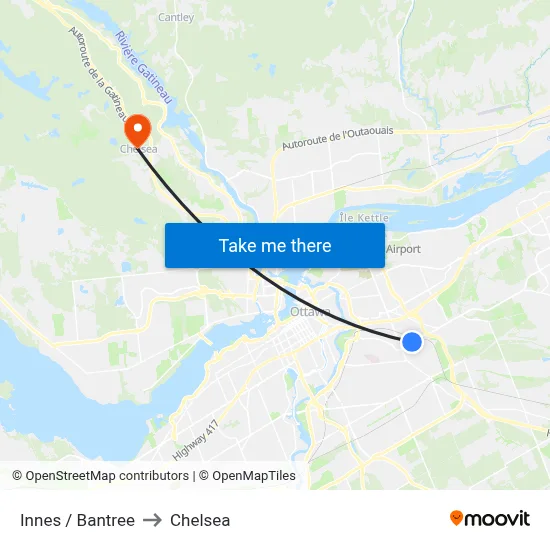 Innes / Bantree to Chelsea map