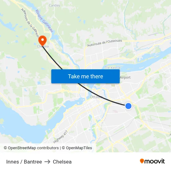 Innes / Bantree to Chelsea map