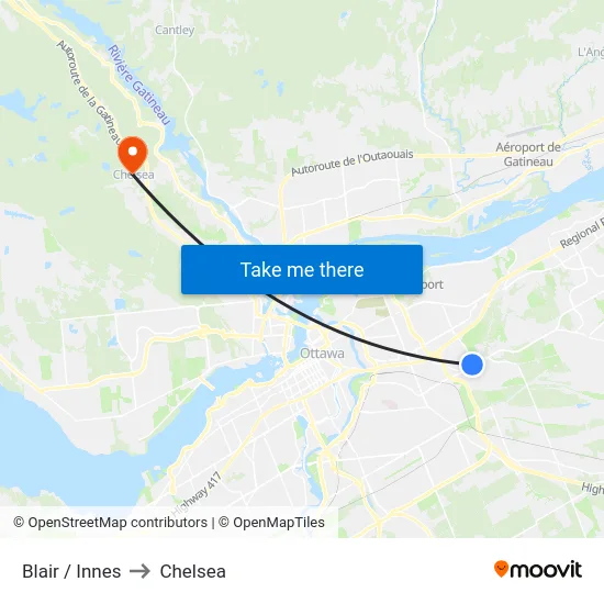 Blair / Innes to Chelsea map