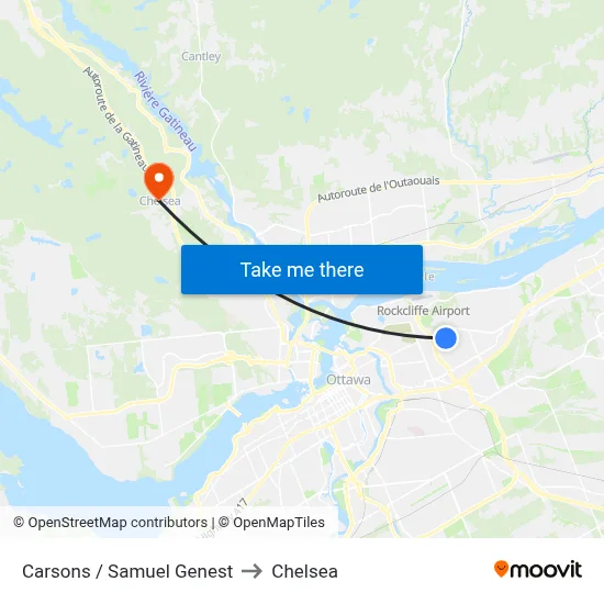 Carsons / Samuel Genest to Chelsea map