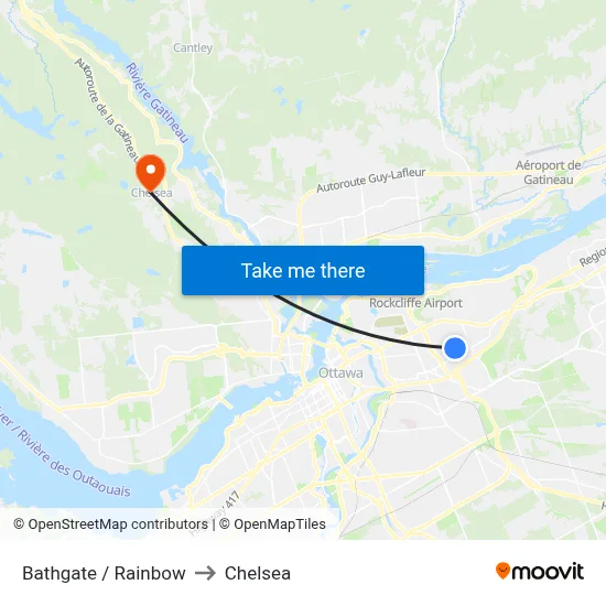 Bathgate / Rainbow to Chelsea map