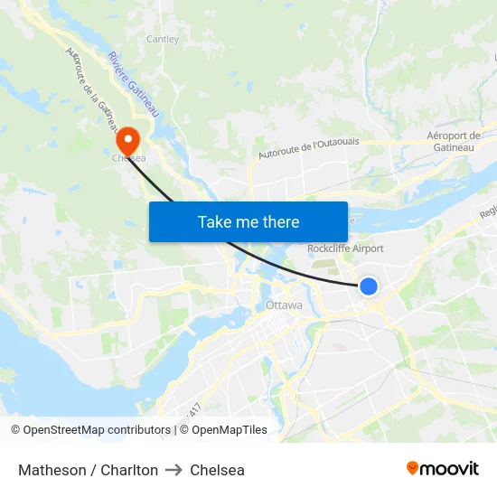 Matheson / Charlton to Chelsea map