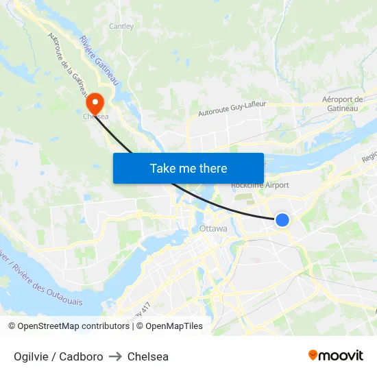 Ogilvie / Cadboro to Chelsea map