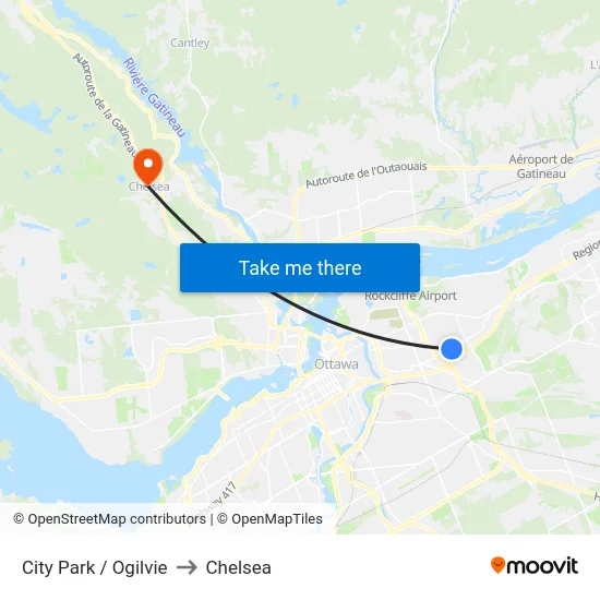 City Park / Ogilvie to Chelsea map