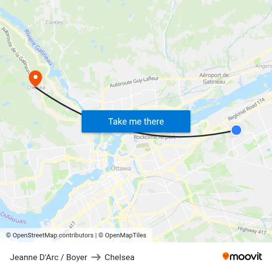 Jeanne D'Arc / Boyer to Chelsea map