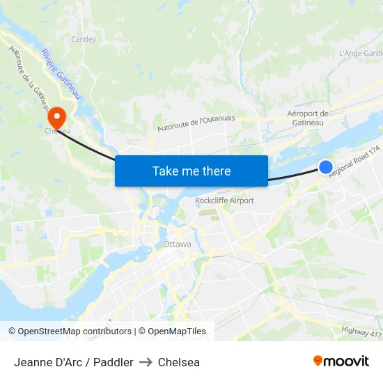 Jeanne D'Arc / Paddler to Chelsea map