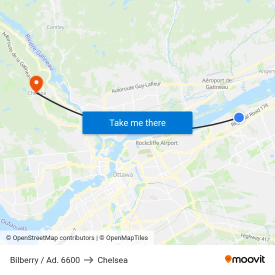 Bilberry / Ad. 6600 to Chelsea map